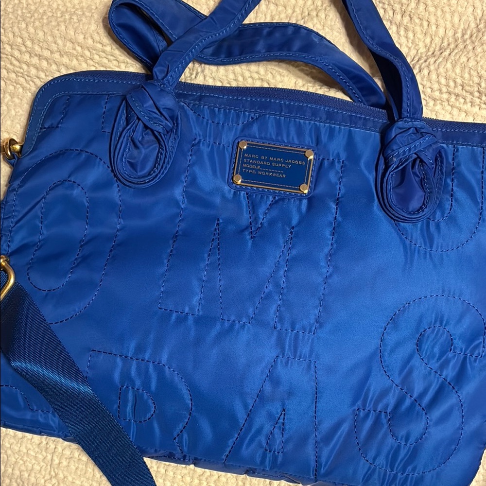 Marc By Marc Jacobs Blue Nylon Laptop Bag